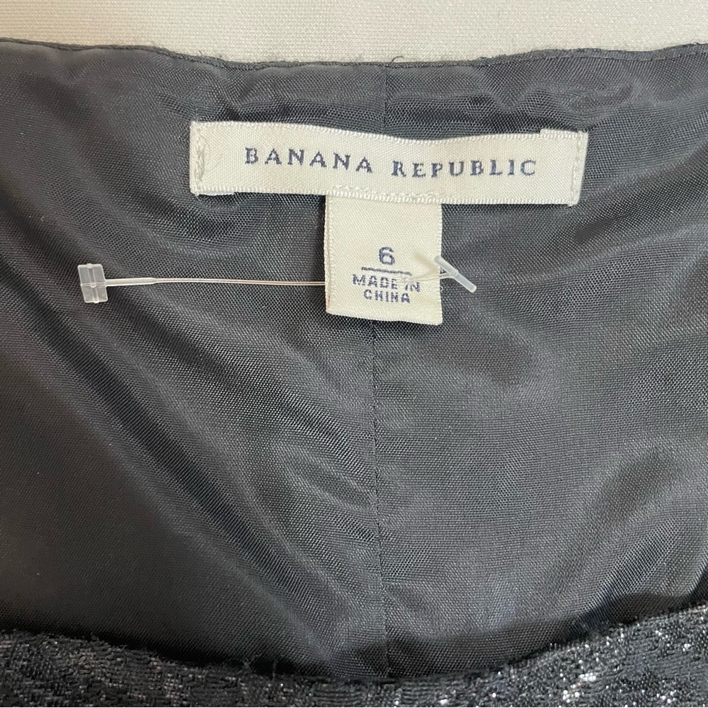 New Banana Republic Black Silk Blend Sleeveless Shift Dress Size 6 - Picture 7 of 10